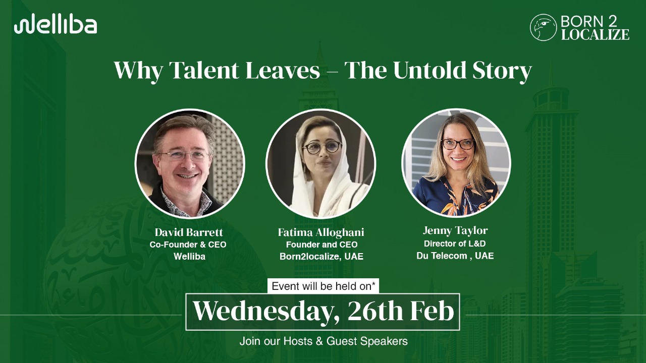 Join our workshop on 26th Feb in Dubai on Why Talent Leaves